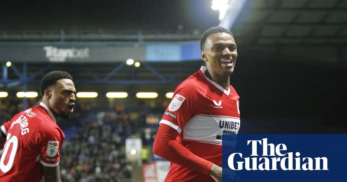 米德尔斯堡1-0谢周三 距榜首仅差1分